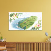 Tropical Honeymoon Trail Map Art Print キャンバスプリント (インサイチュ (リビング))