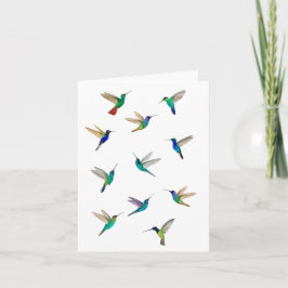 Tropical Hummingbirds Card for all occasions ノートカード