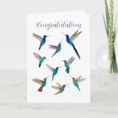 Tropical Hummingbirds Congratulations  Card カード (正面)