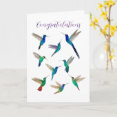 Tropical Hummingbirds Congratulations Card カード (黄色い花)