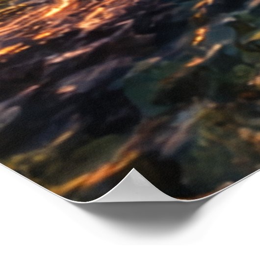 Tropical Island at Sunset ポスター (角)