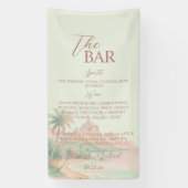 Tropical Island Bar Menu Wedding Reception Decor 横断幕 (縦)