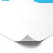 Tropical Island Beach Turtle Palm Tree Picnic ポスター (角)