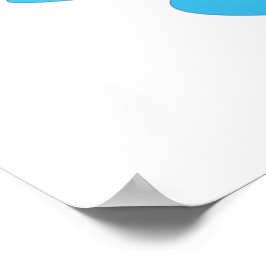 Tropical Island Beach Turtle Palm Tree Picnic ポスター (角)