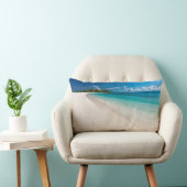 Tropical Island Footprints On The Sand ランバークッション (椅子)