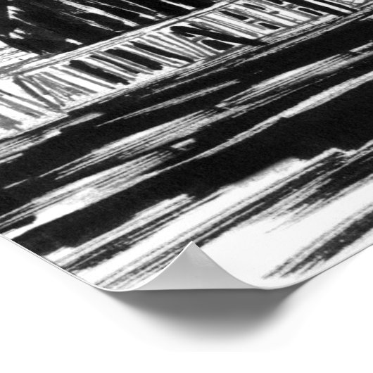 Tropical Island Huts Palm Trees Totem Poles ポスター (角)