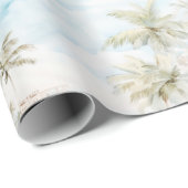 Tropical Island Palm Trees Beach  ラッピングペーパー (ロールコーナー)