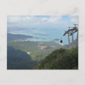 Tropical Island Panorama with Cable Car ポストカード (正面)
