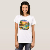 Tropical island print T-shirt Tシャツ (正面フル)