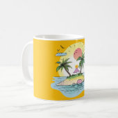 Tropical Island Sunset Drinkware コーヒーマグカップ (正面左)