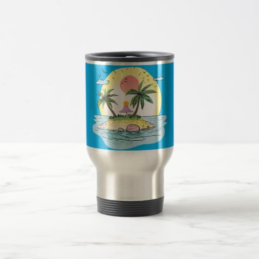 Tropical Island Sunset Drinkware トラベルマグ (中央)