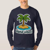 Tropical Island Vibes Palm Tree Sticker Tシャツ (正面)