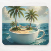 Tropical Island With Hammock in a Teacup マウスパッド (正面)