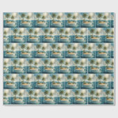 Tropical Island With Hammock in a Teacup ラッピングペーパー (フラット)