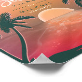 Tropical Isle Sunrise Guest Book Pink ID581 ポスター (角)