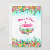 Tropical Joyful Festive Seaside Photo Holiday Card シーズンカード (裏面)
