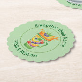 Tropical Juice Blend & Smoothie Juice shop ペーパーコースター (アングル)