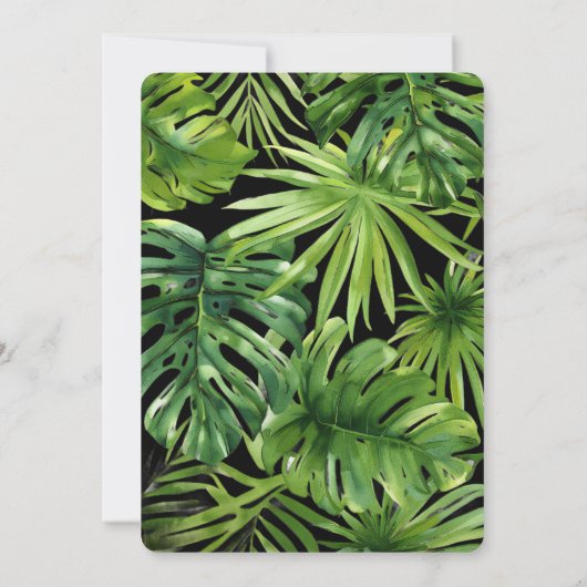 Tropical Jungle 3rd Birthday Animal 招待状 (裏面)