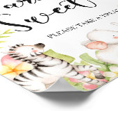 Tropical Jungle Animals Babies Are Sweet Sign ポスター (角)