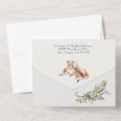 Tropical Jungle Animals Wedding オールインワン招待状 (裏面)