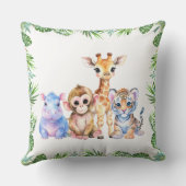 Tropical Jungle Baby animals クッション (裏面)
