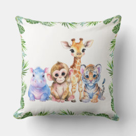 Tropical Jungle Baby animals クッション