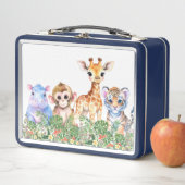 Tropical Jungle Baby animals メタルランチボックス (インサイチュ)