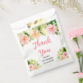 Tropical Jungle Floral Birthday Thank You フェイバーバッグ (封をした状態)