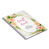 Tropical Jungle Floral Bridal Shower Guest Book ノートブック (右側)