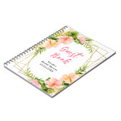 Tropical Jungle Floral Bridal Shower Guest Book ノートブック (左側)