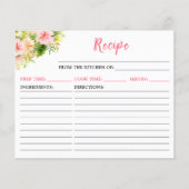 Tropical Jungle Floral Recipe Card (正面)