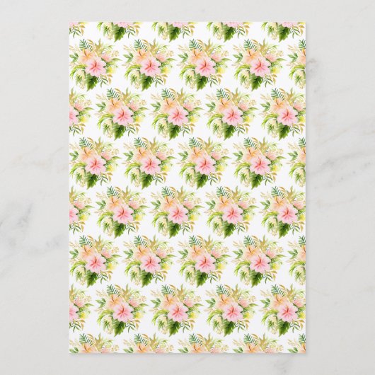 Tropical Jungle Floral Wedding メニュー (裏面)