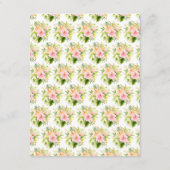 Tropical Jungle Floral Wedding Details エンクロージャーカード (裏面)