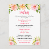 Tropical Jungle Floral Wedding Details エンクロージャーカード (正面)