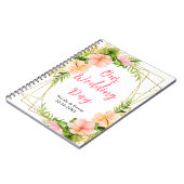 Tropical Jungle Floral Wedding Planner ノートブック (左側)
