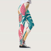 Tropical Jungle Leaf Pattern Leggings レギンス (右)