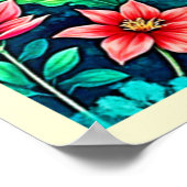 Tropical Jungle Lush Paradise Design ポスター (角)