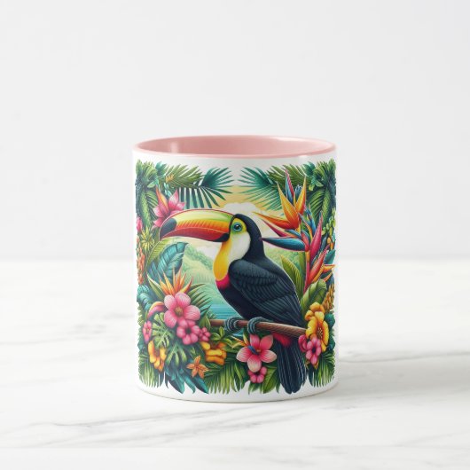 Tropical/Jungle Toucan bird  Brazil マグカップ (中央)