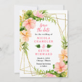 Tropical Jungle with Foliage Wedding セーブザデート (正面)