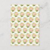 Tropical Jungle with Foliage Wedding Reception エンクロージャーカード (裏面)