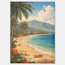 Tropical Ka’anapali Beach Maui Vintage Travel マグネット