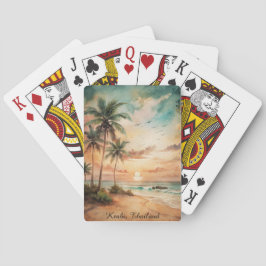 Tropical Krabi Thailand Beach Sunset トランプ