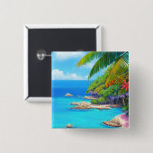 Tropical lagoon 缶バッジ (正面&裏面)