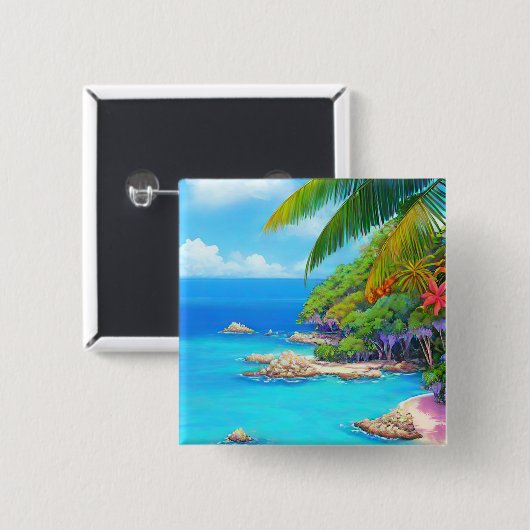 Tropical lagoon 缶バッジ (正面&裏面)