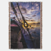 Tropical Lagoon Dawn スローブランケット (正面縦)