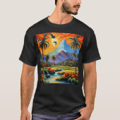 Tropical Landscape 2 Active Tシャツ (正面)