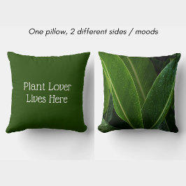 Tropical Leaf Botanical Plant Lover Lives Here クッション