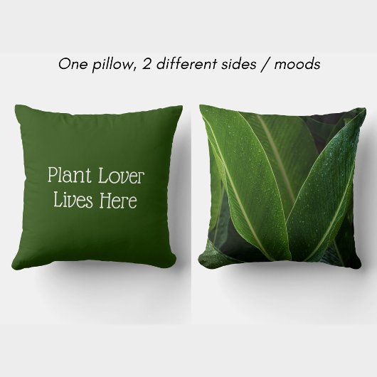 Tropical Leaf Botanical Plant Lover Lives Here クッション