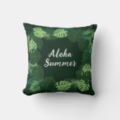 Tropical Leaf Pillow, Name or Phrase, Aloha Summer クッション (正面)