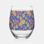 tropical leaves ステムなしワイングラス (裏面)